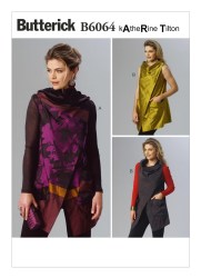 6064 K TILTON LOOSE DRAPED SLVLSS VEST PATTERN LG-XXLG